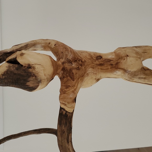 Al One Piece Wood Sculpture - Picture 8 of 12